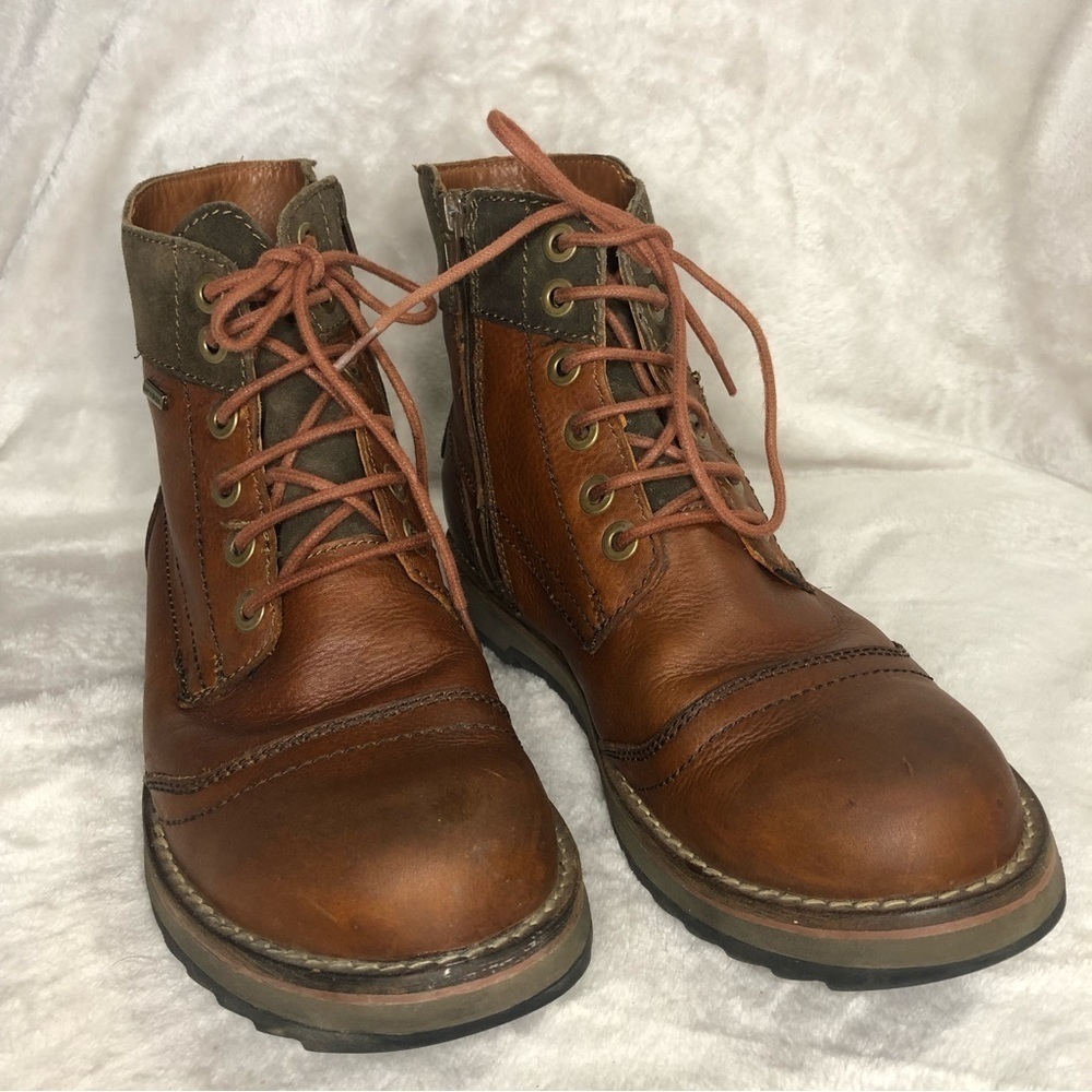 Geox Brown Leather Shoovy Urban Ankle Boot Amphibiox Size 40 (7)